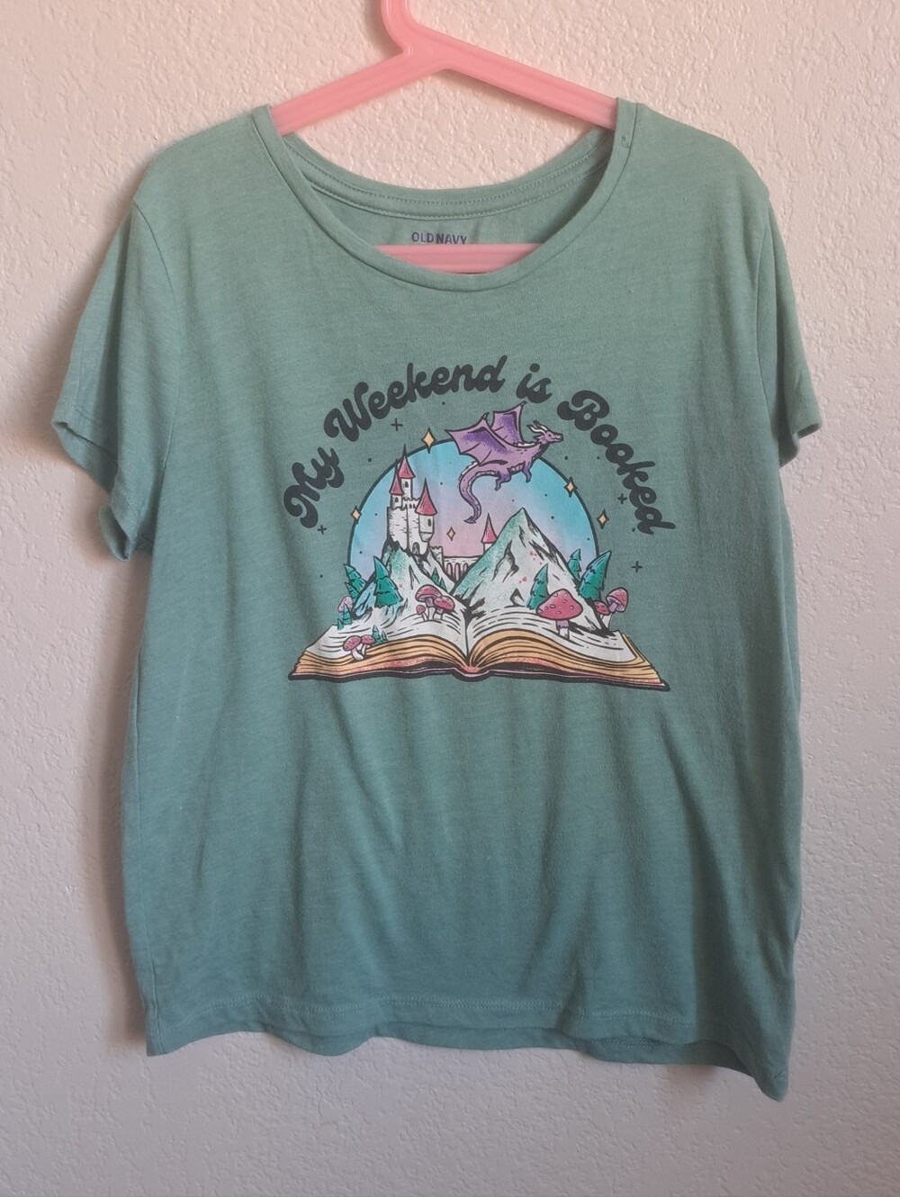 Old Navy Girls Book Graphic Print Tee Size 18